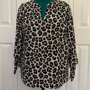 Michael Kors leopard print top, size medium